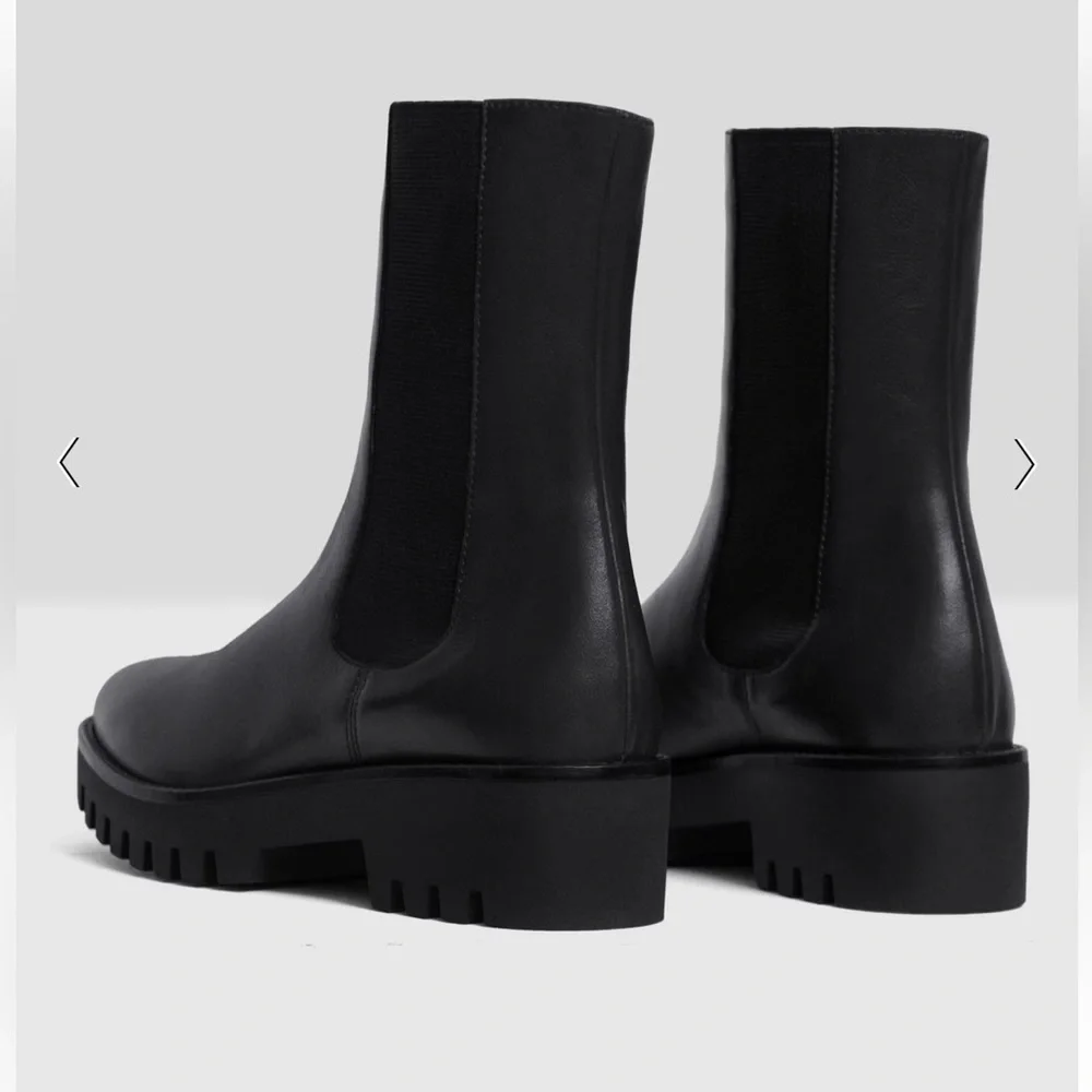 THEORY***CHELSEA BOOTIE In Black Leather**EU 40; US 10 $475 - Picture 5 of 12